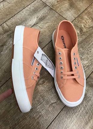 Текстильные кеды, денские слипоны на шнурках, кеды superga, оранжевые кеды