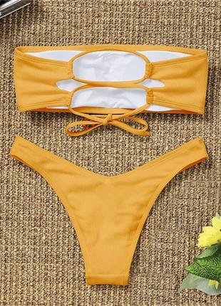 Новый купальник горчичного цвета