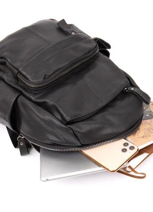 Женский кожаный рюкзак стильный городской вместительный натуральная мягкая кожа3 фото