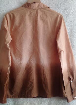 Сорочка, блуза градієнт, офісна, класична, бавовна, marc o'polo.3 фото