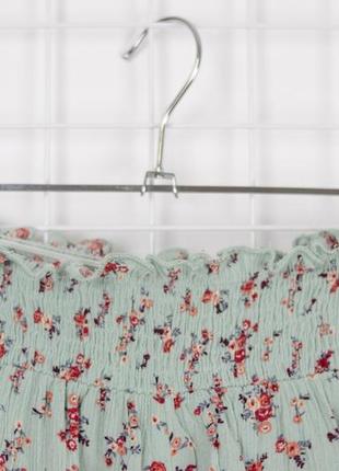 Primark шорты в цветочный принт с поясом на резинке, легкие, летние, тканевые7 фото