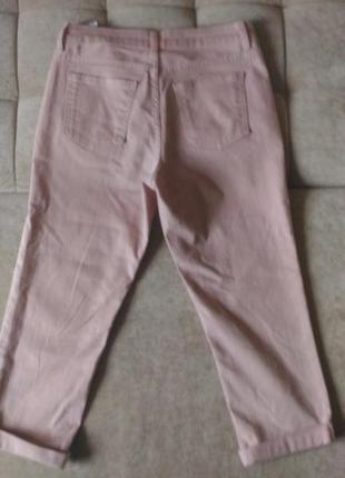 Пудровые джинсы marks& spenser crop укороченные, бриджи, капри размер 10/ 38