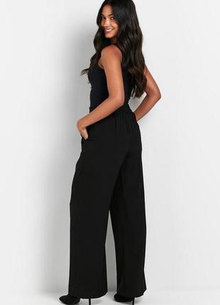 Брюки женские черные широкие штани жіночі чорні wallis petite black wide leg trouser р.м🇷🇴2 фото