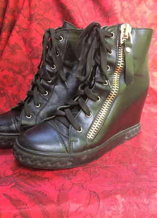 Кожаные ботильоны, ботинки