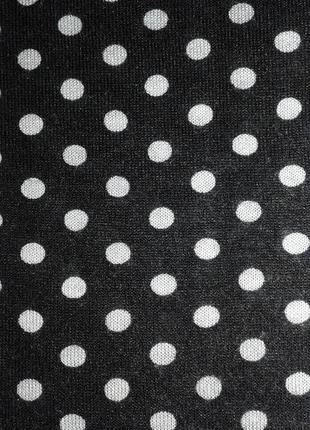 Яркая стильная легкая блузка  черного цвета в белый горошек h&m, размер xl-xxl.5 фото