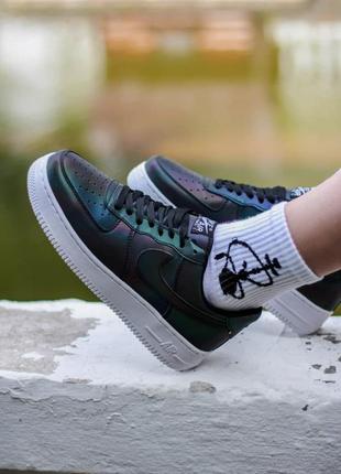 Женские рефлективные кроссовки nike air force reflective low кожа3 фото