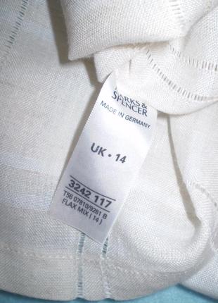 Женский льняной топ marks&spencer uk14 l 48р., лен5 фото