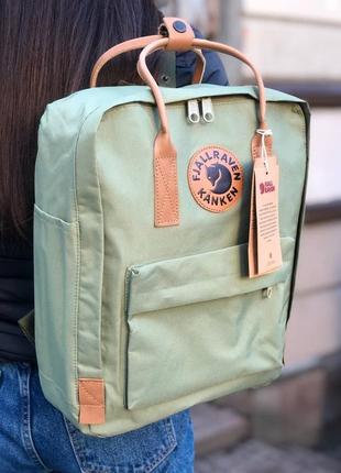 Рюкзак fjallraven kanken olive оливковий колір4 фото