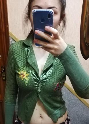 Кофта angels never die на пуговицах, размер xs - s