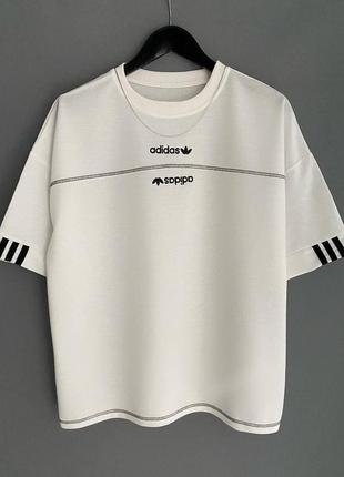 Футболка мужская с принтом adidas белая турция / футболка-поло с надписью адидас адідас турречина