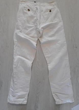 Білі лляні штани2 фото