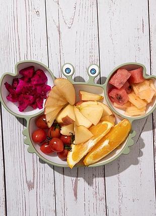 Секційна силіконова тарілка на присоску