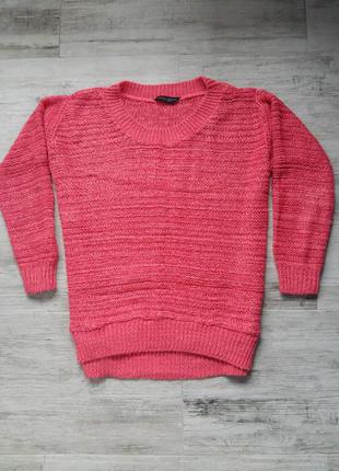 Рожевий светр othersize великої в'язки