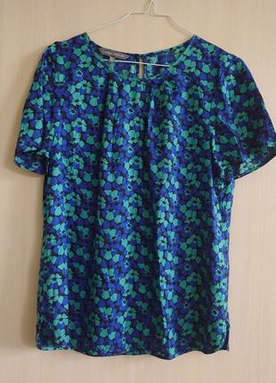 Рубашка блуза 40% шёлк laura ashley р.12