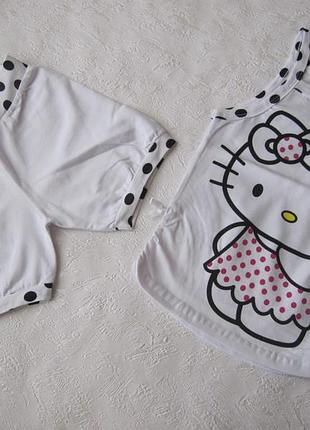 Костюм китти: майка и шорты на девочку