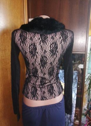 Блуза с мехом joy miss4 фото