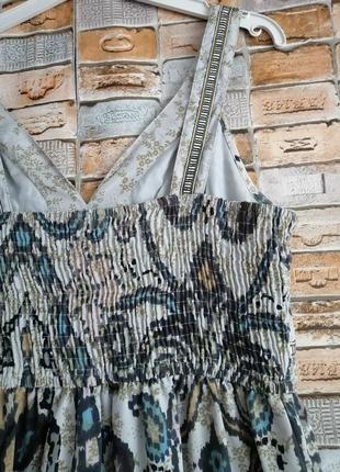 Длинное платье сарафан ярусами в стиле бохо6 фото