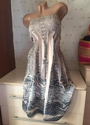 Сарафан на гумці без бретелей/ з відкритими плечима / сукні