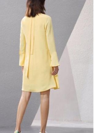 Жёлтое летнее шифоновое платье2 фото