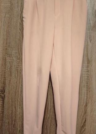Пыльно розовые брюки от goldi рожеві брючки штани