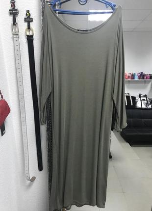 Оливкова міді-сукня boohoo2 фото