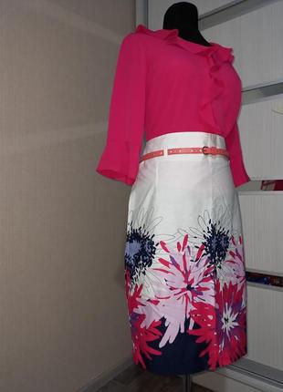Стрейчевая юбка в цветочный принт2 фото