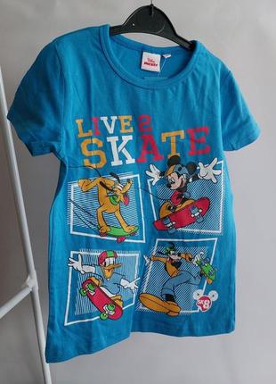 Футболка disney хлопчикові синя 128 см