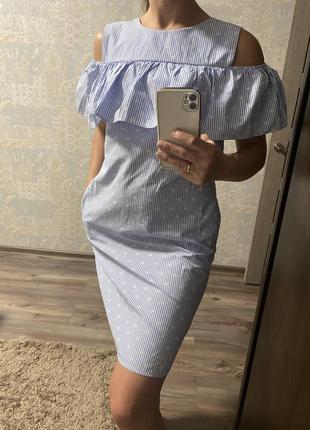 Літнє плаття з відкритими плечима 4