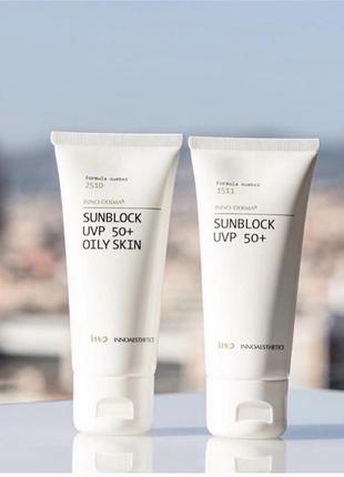 Innoaesthetics sunblock uvp 50+ oily skin сонцезахисний крем для жирної шкіри