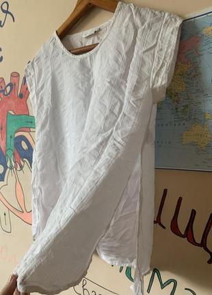 Блуза с разрезами из натуральной ткани
