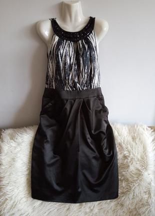 Платье черное, с украшением из камней, от star, р. 18/3xl /461 фото