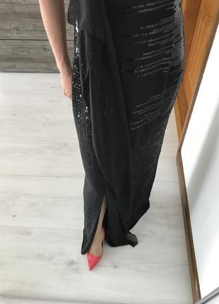 Нереально красивое и элегантное нарядное платье макси бюстье с паетками7 фото