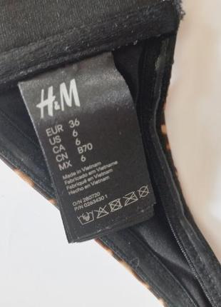 H&m 6 8 70a 70b 70 c 75a 75b леопардовий верх купальника бандо3 фото