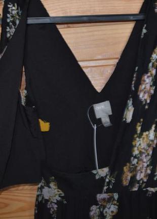 Шикарное платье asos design с красивым плиссе, в цветы,6 фото