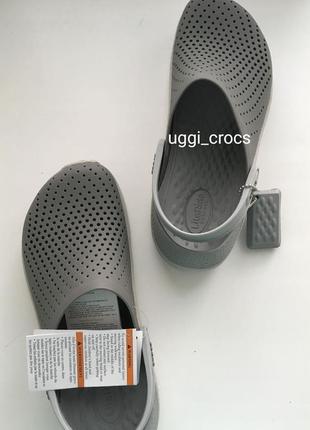 Крокс лайтрайд шлепки сабо кроксы crocs literide grey1 фото