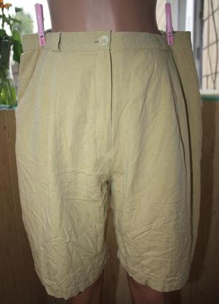 Стильные винтажные натуральные шорты бермуды1 фото