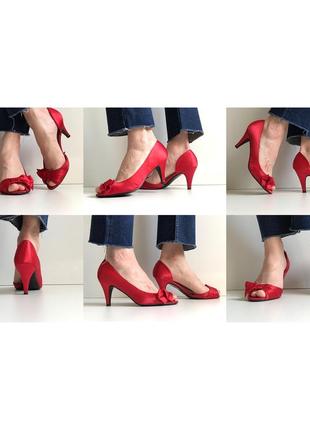 Терміново‼️ жіночі червоні туфлі про відкритим носком 38 р
