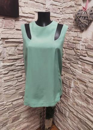 Красивая зелёная салатовая блуза без рукавов & other stories стильная майка