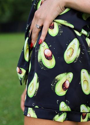 Шовкова піжама авокадо2 фото