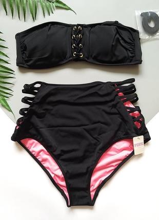 Victoria secret купальник victorias secret м плавки з завищеною талією вікторія сікрет