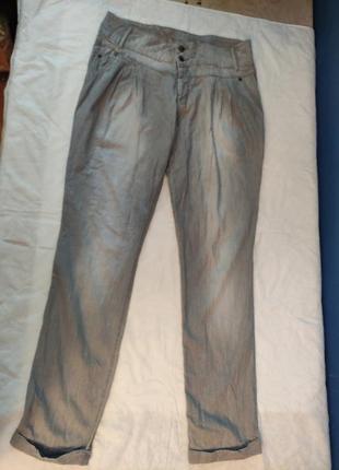 Х/б легенькие джинсы штаны чинос с манжетами2 фото