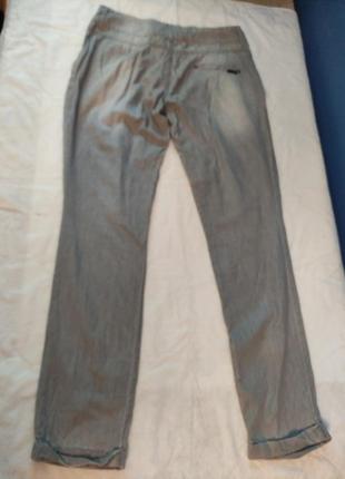 Х/б легенькие джинсы штаны чинос с манжетами4 фото
