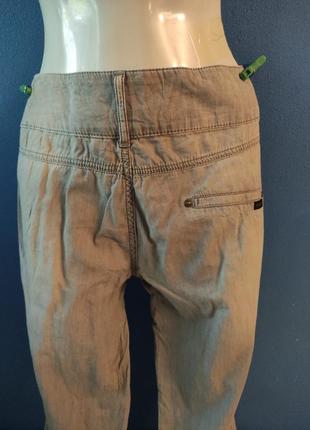 Х/б легенькие джинсы штаны чинос с манжетами6 фото