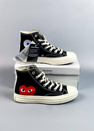 Женские  кеды converse comme des garçons high black