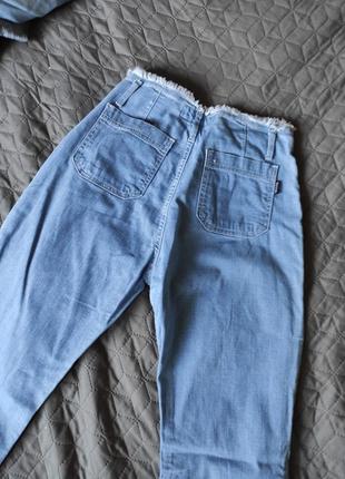 Легкі блакитні rexton широкі джинси, тренд кльош7 фото
