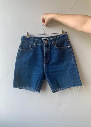 Сині джинсові шорти stradivarius