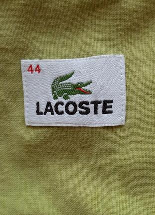 Винтажная мужская льняная рубашка lacoste vintage3 фото