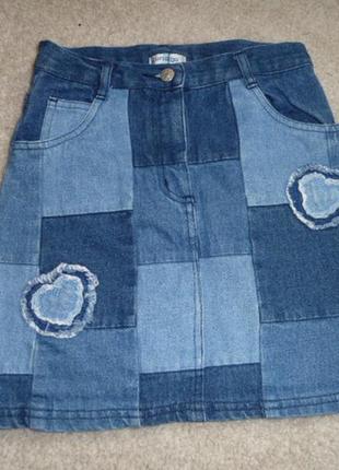 Джинсовая юбка на 7-8 лет2 фото