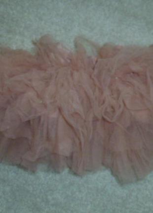 Розовая юбка на 9-12 мес4 фото