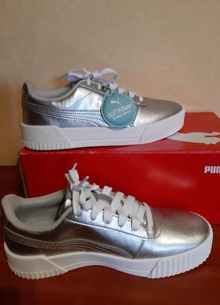 Оригінальні жіночі кросівки снікерси puma carina metallic.3 фото